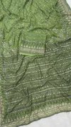 VK 4500 Chinnon Katdana And Real Mirror Work Saree
